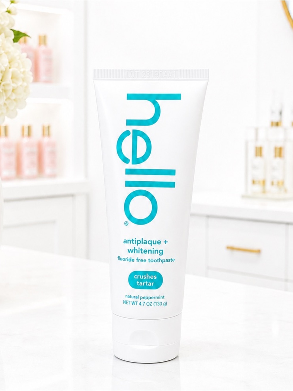 Hello Antiplaque Whitening Fluoride Free Toothpaste-New